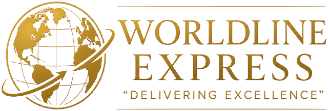 Worldline Express courier and logistics company logo